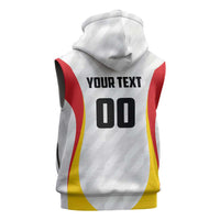 Custom Germany 2025 Champions Basketball White Sleeveless Zip Hoodie - Wonder Print Shop