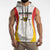 Custom Germany 2025 Champions Basketball White Sleeveless Zip Hoodie - Wonder Print Shop