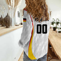 Custom Germany 2025 Champions Basketball White Women Casual Shirt - Wonder Print Shop
