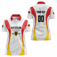 Custom Germany 2025 Champions Basketball White Women Polo Shirt - Wonder Print Shop