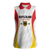 Custom Germany 2025 Champions Basketball White Women Sleeveless Polo Shirt - Wonder Print Shop