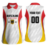 Custom Germany 2025 Champions Basketball White Women Sleeveless Polo Shirt - Wonder Print Shop