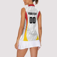 Custom Germany 2025 Champions Basketball White Women Sleeveless Polo Shirt - Wonder Print Shop