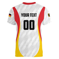 Custom Germany 2025 Champions Basketball White Women V-Neck T-Shirt - Wonder Print Shop