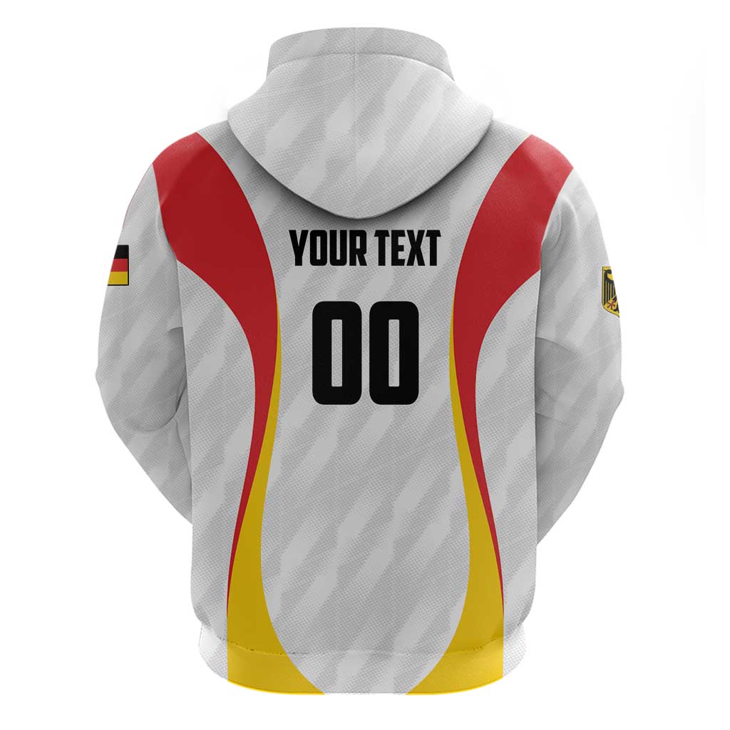 Custom Germany 2025 Champions Basketball White Zip Hoodie - Wonder Print Shop