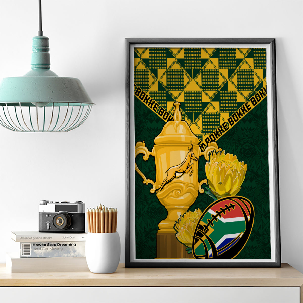 Custom South Africa Rugby Canvas Wall Art Go Bokke Champion 2023 World Cup - Wonder Print Shop
