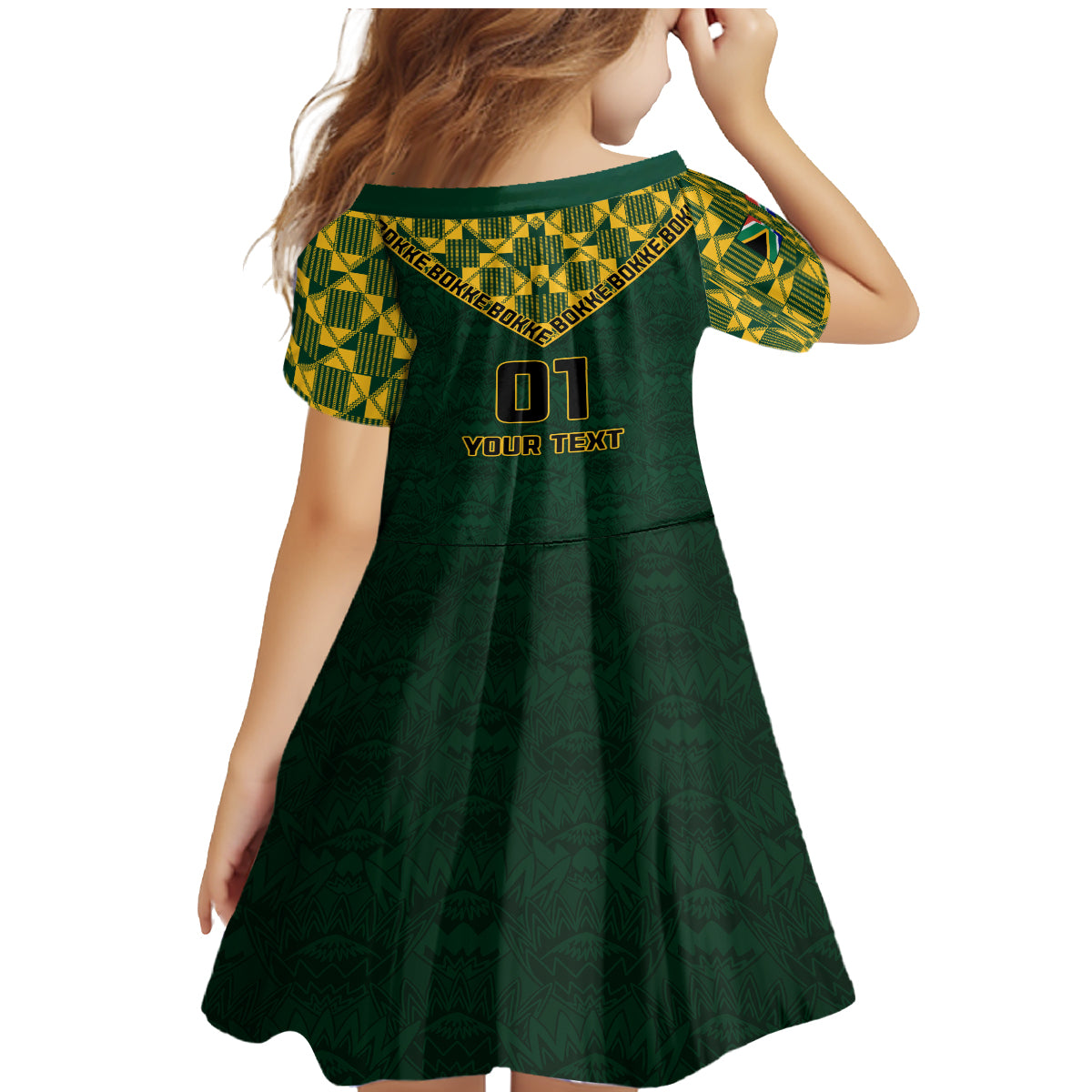 Custom South Africa Rugby Family Matching Mermaid Dress and Hawaiian Shirt Go Bokke Champion 2023 World Cup - Wonder Print Shop