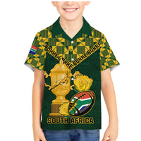 Custom South Africa Rugby Family Matching Mermaid Dress and Hawaiian Shirt Go Bokke Champion 2023 World Cup - Wonder Print Shop