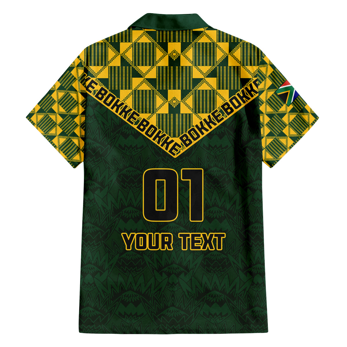 Custom South Africa Rugby Family Matching Off Shoulder Short Dress and Hawaiian Shirt Go Bokke Champion 2023 World Cup - Wonder Print Shop