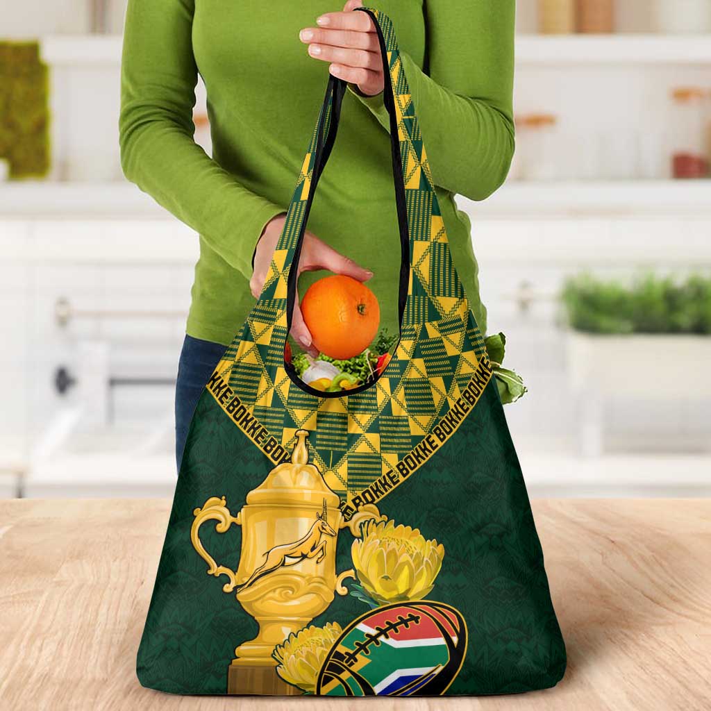 Custom South Africa Rugby Grocery Bag Go Bokke Champion 2023 World Cup