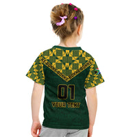 Custom South Africa Rugby Kid T Shirt Go Bokke Champion 2023 World Cup - Wonder Print Shop