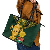 Custom South Africa Rugby Leather Tote Bag Go Bokke Champion 2023 World Cup - Wonder Print Shop