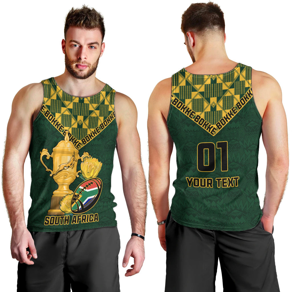 Custom South Africa Rugby Men Tank Top Go Bokke Champion 2023 World Cup - Wonder Print Shop