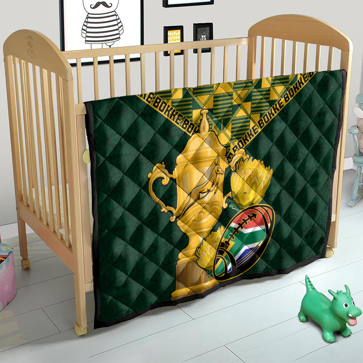 Custom South Africa Rugby Quilt Go Bokke Champion 2023 World Cup - Wonder Print Shop