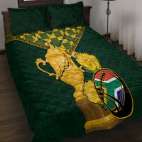 Custom South Africa Rugby Quilt Bed Set Go Bokke Champion 2023 World Cup - Wonder Print Shop