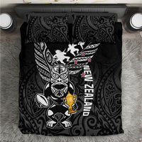 Custom New Zealand Silver Fern Rugby Bedding Set Aotearoa Champion 2023 World Cup - Wonder Print Shop