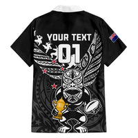 Custom New Zealand Silver Fern Rugby Family Matching Summer Maxi Dress and Hawaiian Shirt Aotearoa Champion 2023 World Cup - Wonder Print Shop