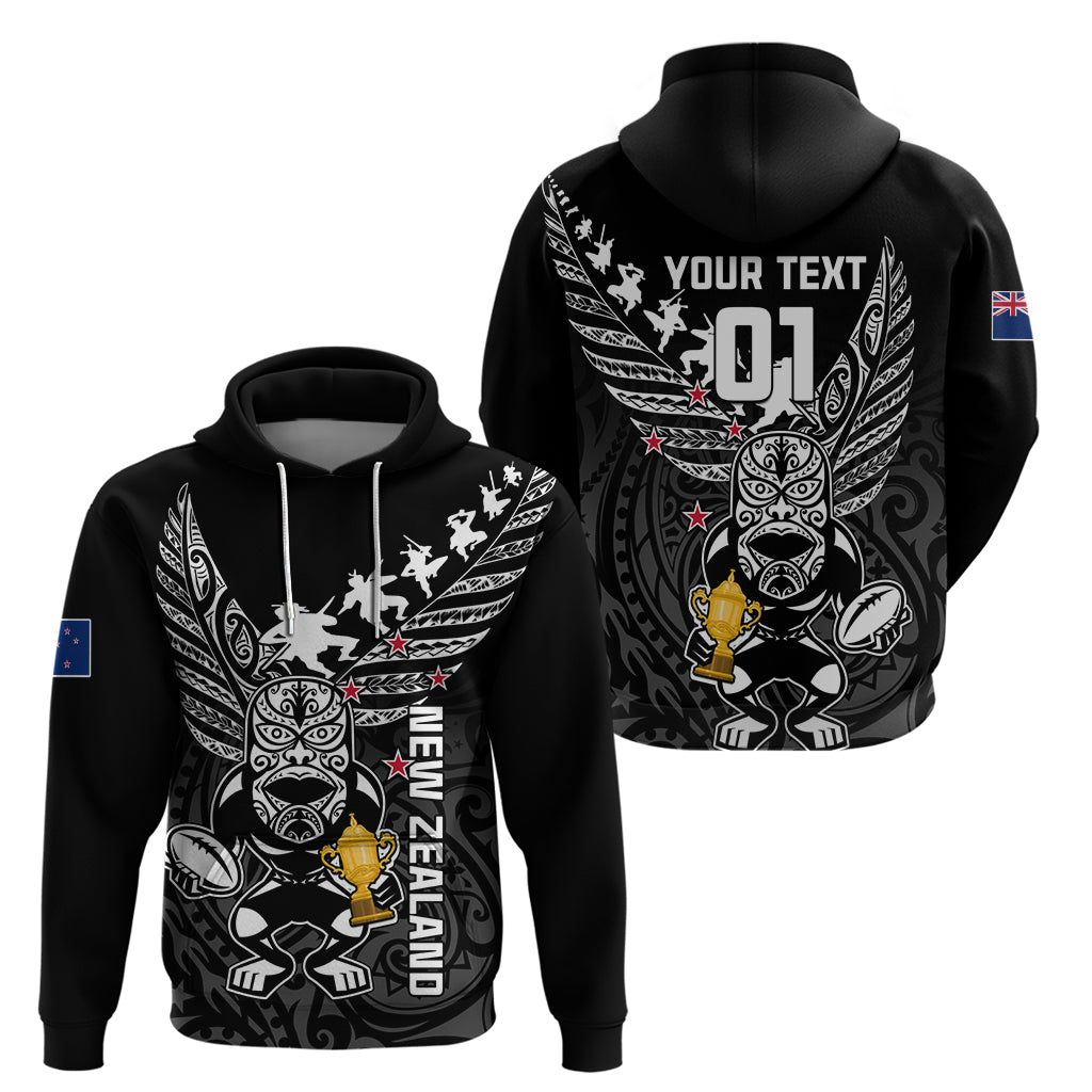 Custom New Zealand Silver Fern Rugby Hoodie Aotearoa Champion 2023 World Cup - Wonder Print Shop