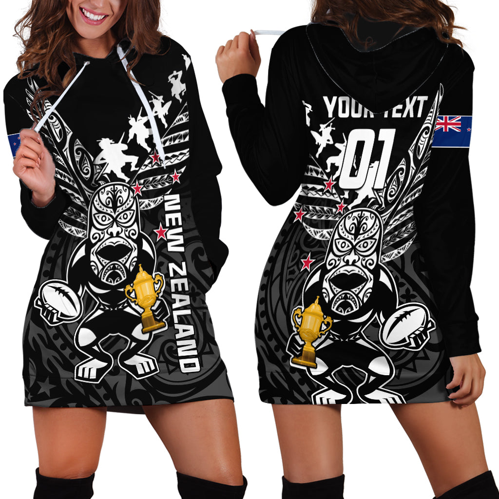 Custom New Zealand Silver Fern Rugby Hoodie Dress Aotearoa Champion 2023 World Cup - Wonder Print Shop
