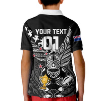 Custom New Zealand Silver Fern Rugby Kid Polo Shirt Aotearoa Champion 2023 World Cup - Wonder Print Shop