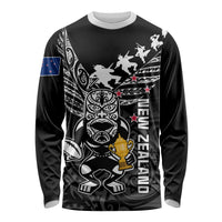 Custom New Zealand Silver Fern Rugby Long Sleeve Shirt Aotearoa Champion 2023 World Cup - Wonder Print Shop