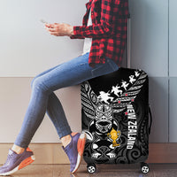 Custom New Zealand Silver Fern Rugby Luggage Cover Aotearoa Champion 2023 World Cup - Wonder Print Shop
