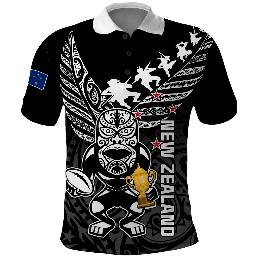 Custom New Zealand Silver Fern Rugby Polo Shirt Aotearoa Champion 2023 World Cup - Wonder Print Shop