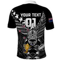 Custom New Zealand Silver Fern Rugby Polo Shirt Aotearoa Champion 2023 World Cup - Wonder Print Shop