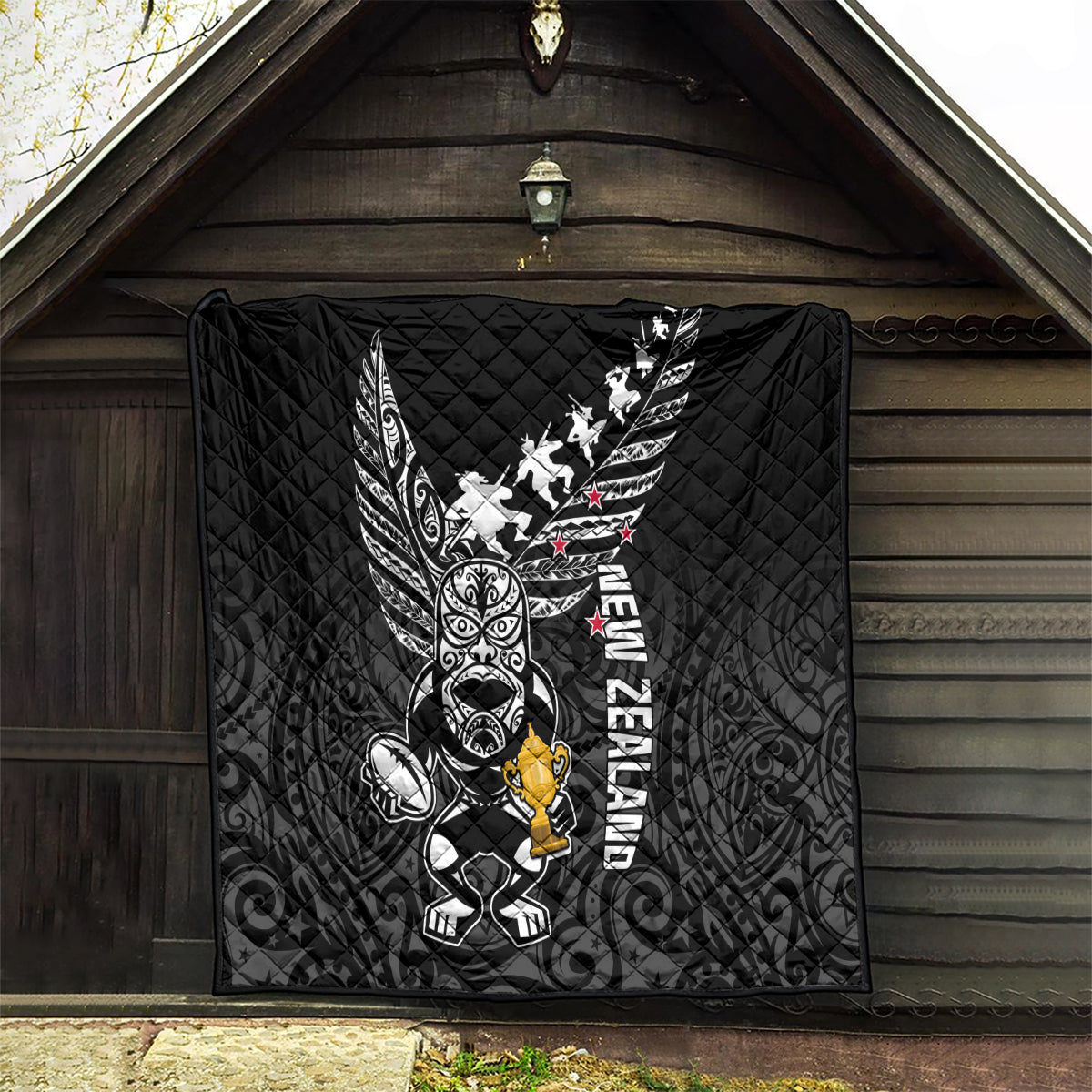 Custom New Zealand Silver Fern Rugby Quilt Aotearoa Champion 2023 World Cup - Wonder Print Shop