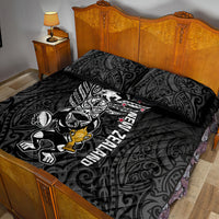 Custom New Zealand Silver Fern Rugby Quilt Bed Set Aotearoa Champion 2023 World Cup - Wonder Print Shop