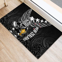 Custom New Zealand Silver Fern Rugby Rubber Doormat Aotearoa Champion 2023 World Cup - Wonder Print Shop