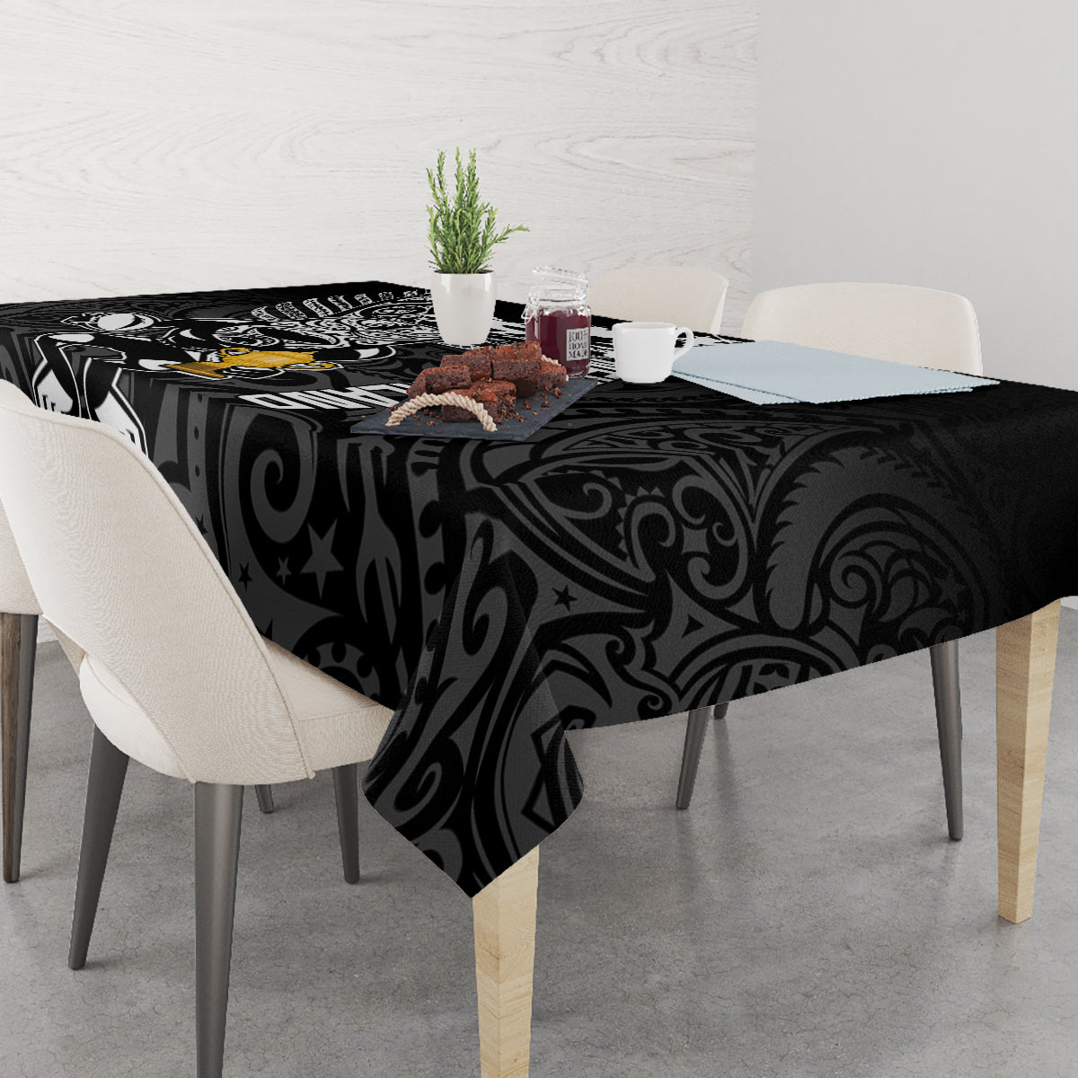Custom New Zealand Silver Fern Rugby Tablecloth Aotearoa Champion 2023 World Cup - Wonder Print Shop