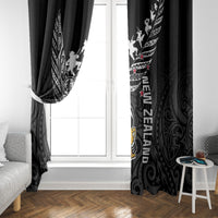 Custom New Zealand Silver Fern Rugby Window Curtain Aotearoa Champion 2023 World Cup - Wonder Print Shop