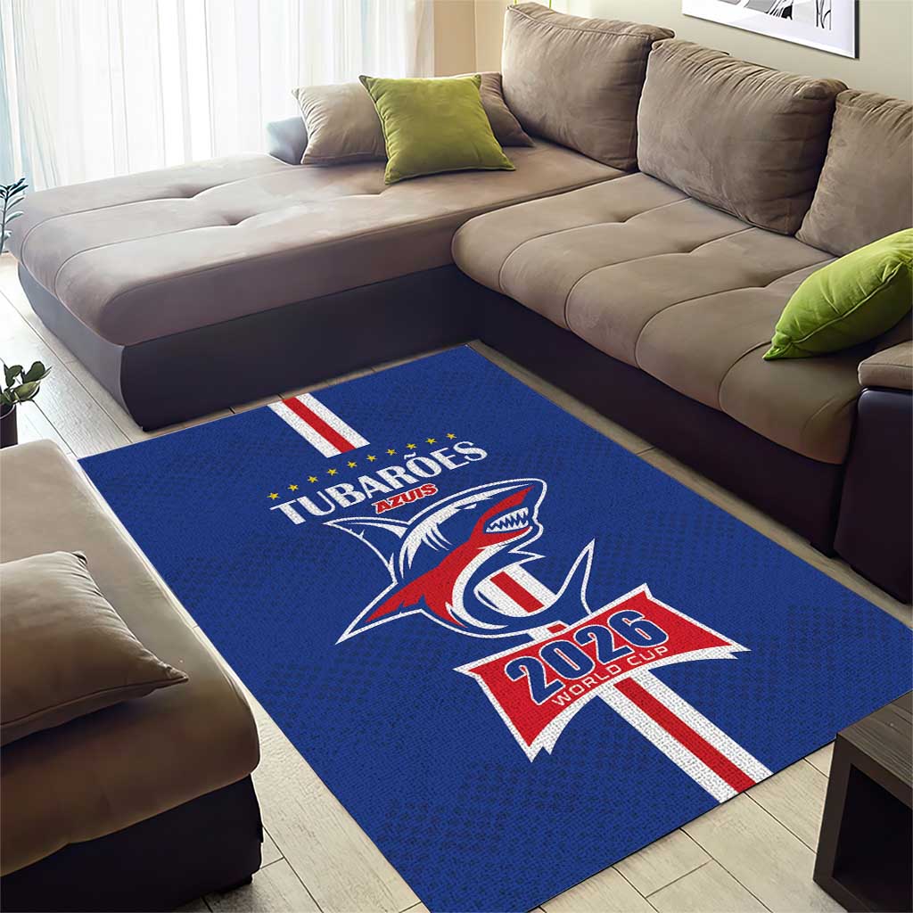 Cape Verde 2026 Football Area Rug Blue Sharks WC Debut - Wonder Print Shop