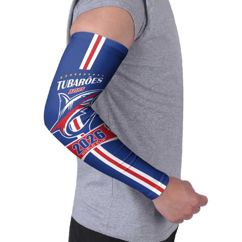 Custom Cape Verde 2026 Football Arm Sleeves Blue Sharks WC Debut - Wonder Print Shop