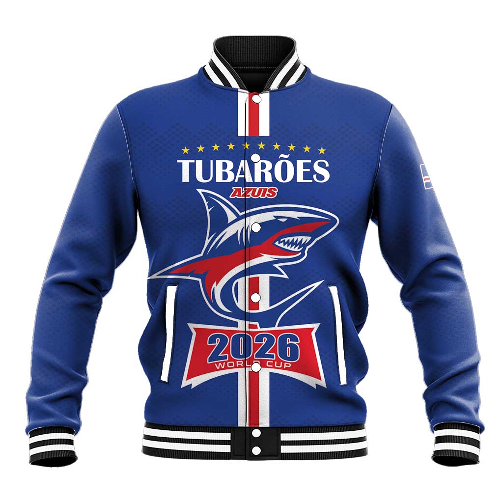 Custom Cape Verde 2026 Football Baseball Jacket Blue Sharks WC Debut - Wonder Print Shop
