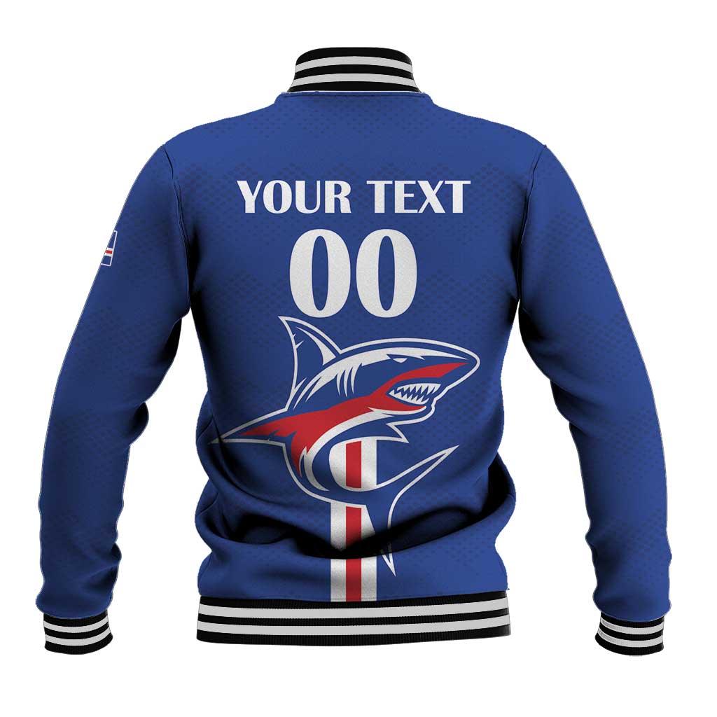 Custom Cape Verde 2026 Football Baseball Jacket Blue Sharks WC Debut - Wonder Print Shop