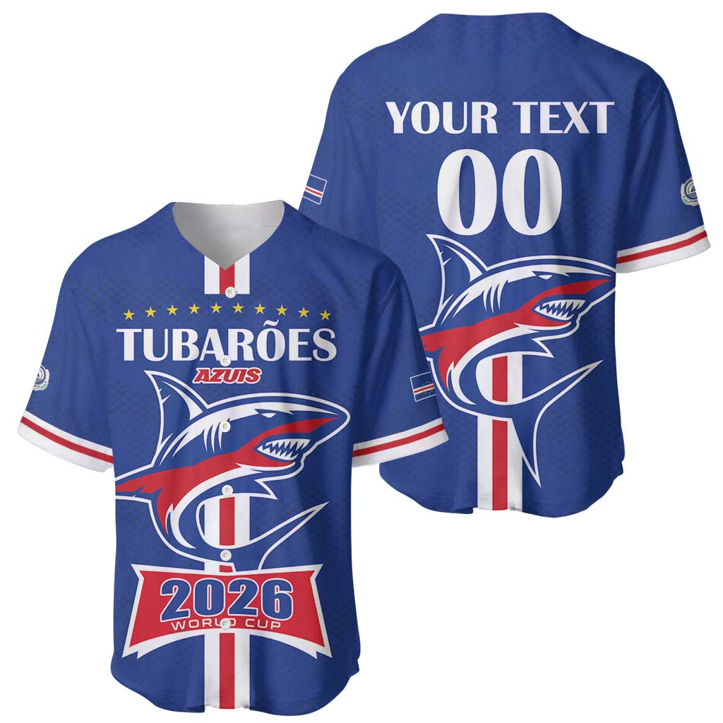 Custom Cape Verde 2026 Football Baseball Jersey Blue Sharks WC Debut - Wonder Print Shop