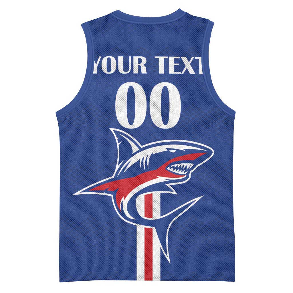 Custom Cape Verde 2026 Football Basketball Jersey Blue Sharks WC Debut - Wonder Print Shop