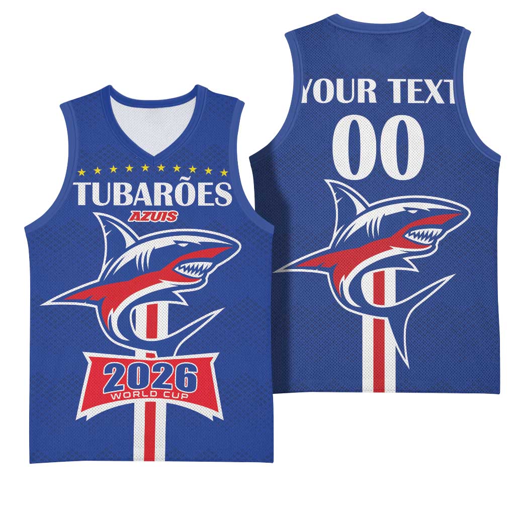 Custom Cape Verde 2026 Football Basketball Jersey Blue Sharks WC Debut - Wonder Print Shop