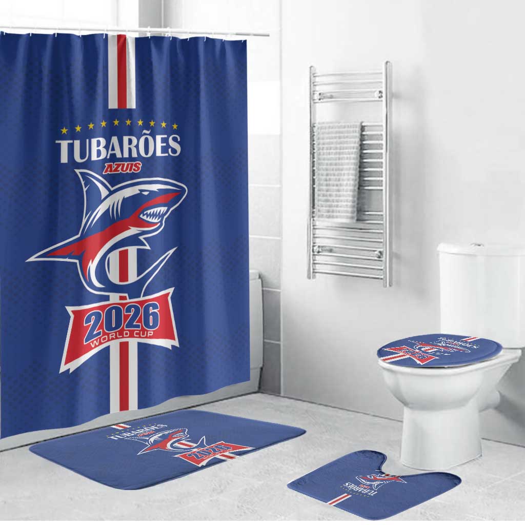 Cape Verde 2026 Football Bathroom Set Blue Sharks WC Debut - Wonder Print Shop