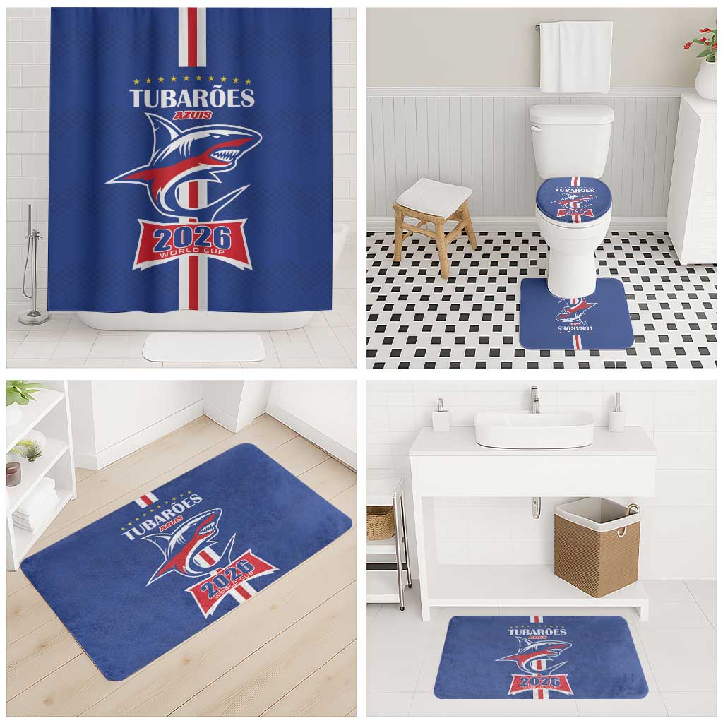 Cape Verde 2026 Football Bathroom Set Blue Sharks WC Debut - Wonder Print Shop