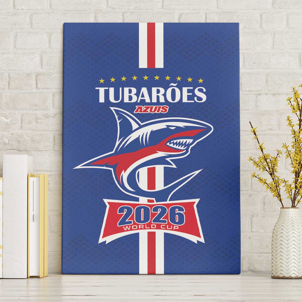 Cape Verde 2026 Football Canvas Wall Art Blue Sharks WC Debut - Wonder Print Shop