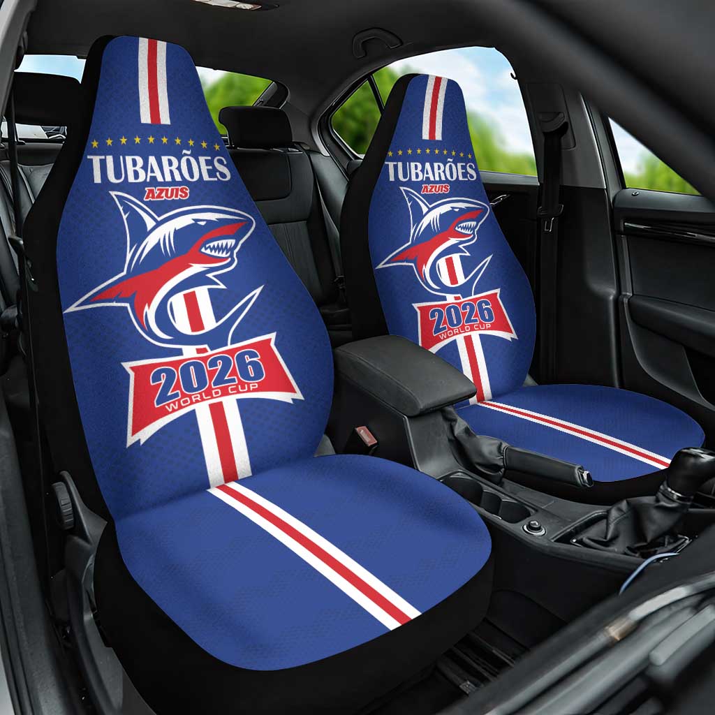 Cape Verde 2026 Football Car Seat Cover Blue Sharks WC Debut - Wonder Print Shop