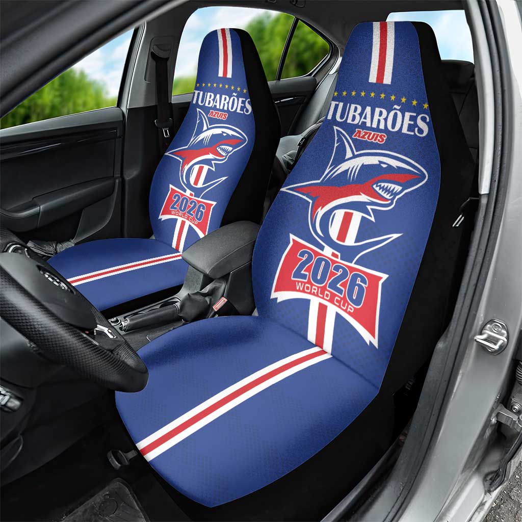 Cape Verde 2026 Football Car Seat Cover Blue Sharks WC Debut - Wonder Print Shop