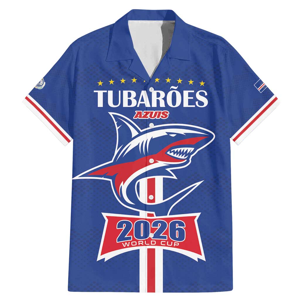 Custom Cape Verde 2026 Football Family Matching Mermaid Dress and Hawaiian Shirt Blue Sharks WC Debut - Wonder Print Shop