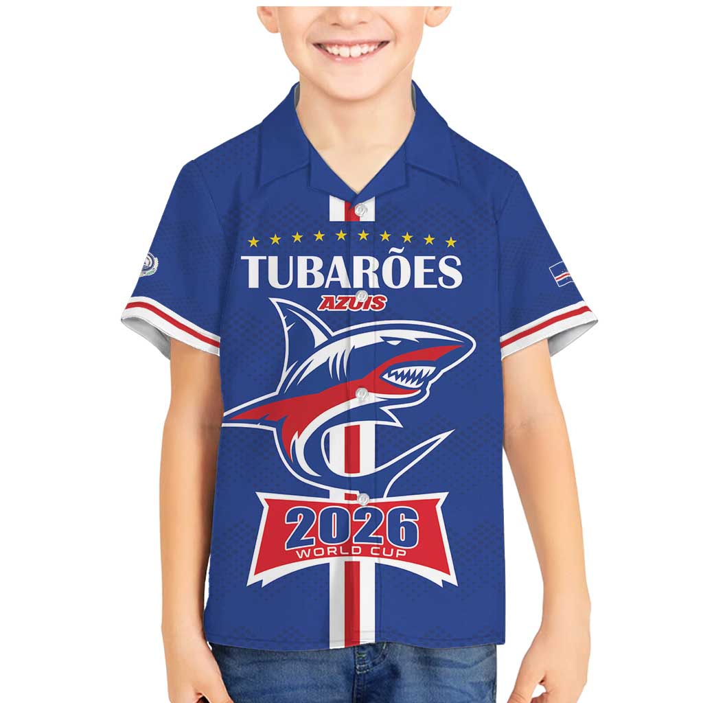 Custom Cape Verde 2026 Football Family Matching Mermaid Dress and Hawaiian Shirt Blue Sharks WC Debut - Wonder Print Shop