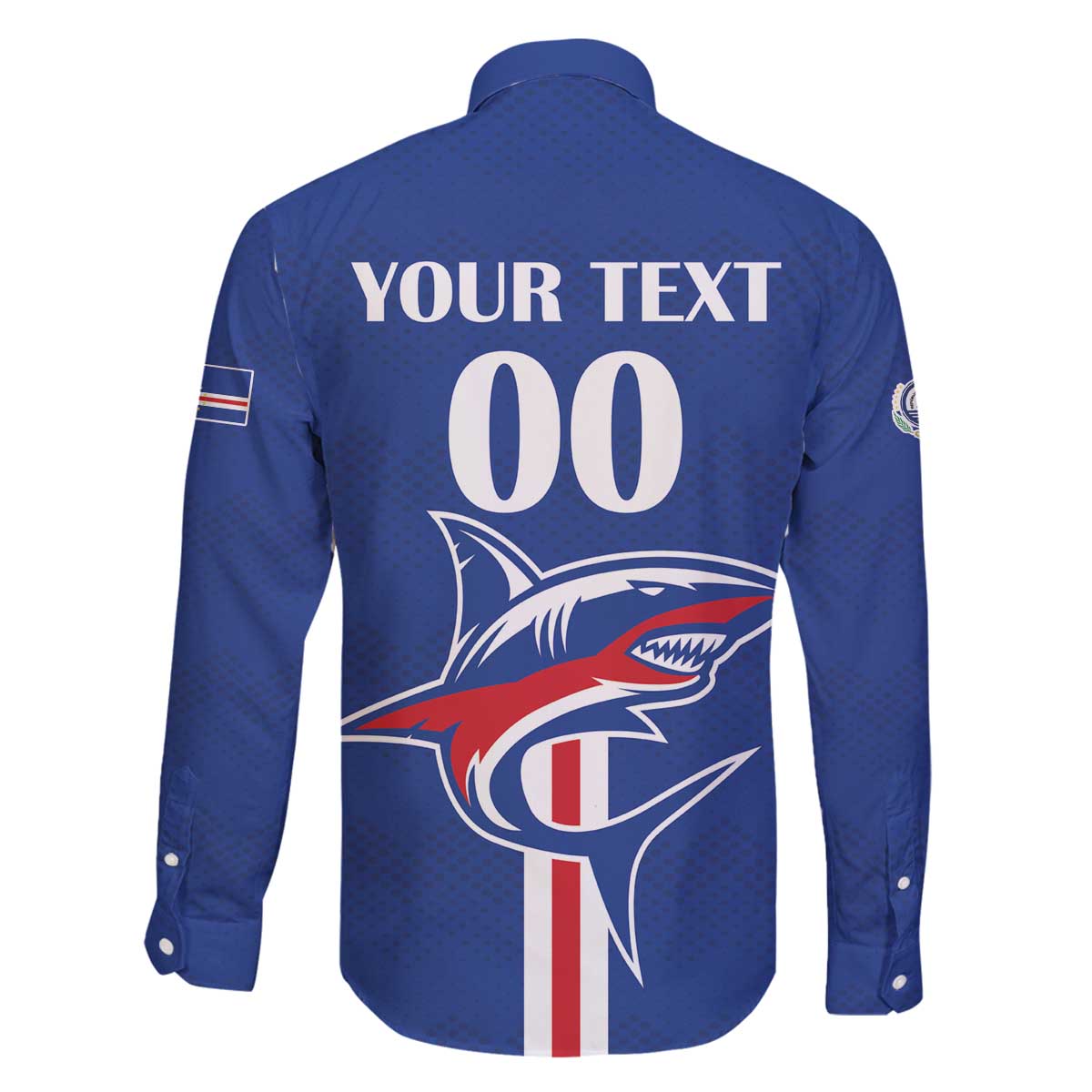 Custom Cape Verde 2026 Football Family Matching Off The Shoulder Long Sleeve Dress and Hawaiian Shirt Blue Sharks WC Debut - Wonder Print Shop
