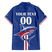 Custom Cape Verde 2026 Football Family Matching Off Shoulder Short Dress and Hawaiian Shirt Blue Sharks WC Debut - Wonder Print Shop