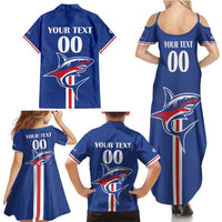 Custom Cape Verde 2026 Football Family Matching Summer Maxi Dress and Hawaiian Shirt Blue Sharks WC Debut - Wonder Print Shop
